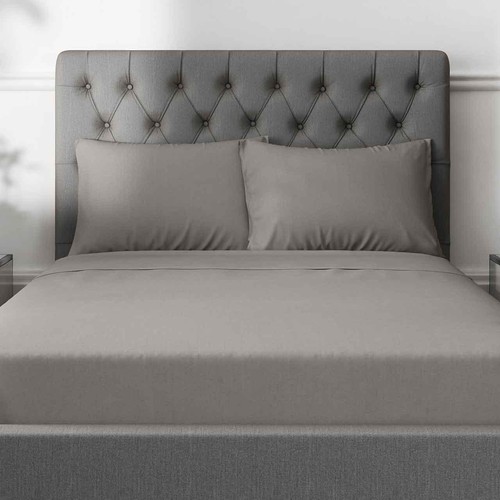 M&S Comfortably Cool Lyocell Rich Pillowcases, Dark Grey thumbnail 2