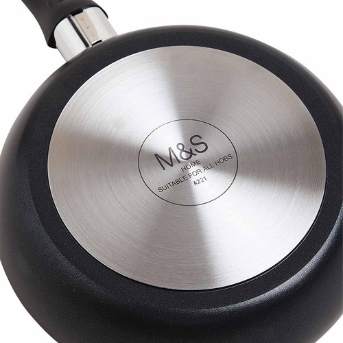 M&S Black Aluminium Non Stick Pan Set, Black thumbnail 2