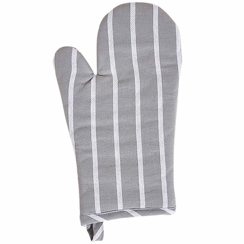 M&S Butchers Stripe Oven Glove, Grey thumbnail 3