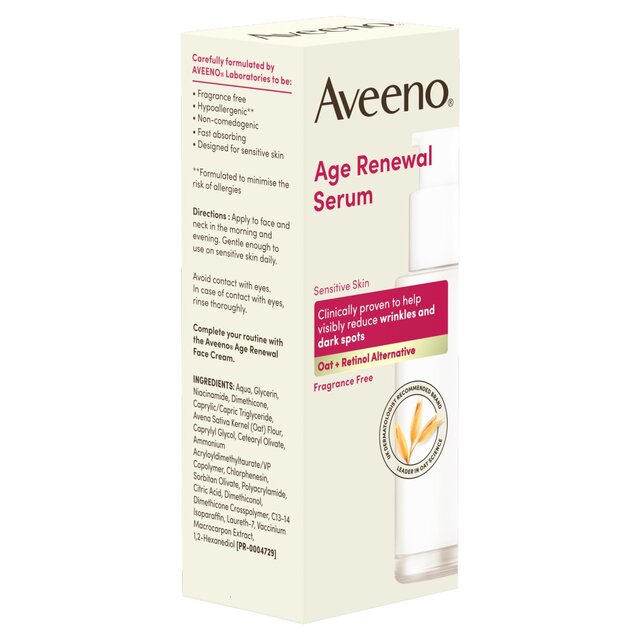Aveeno Age Renewal Serum for Sensitive Skin thumbnail 3