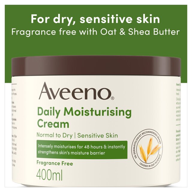 Aveeno Daily Moisturising Cream for Dry Sensitive Skin thumbnail 2