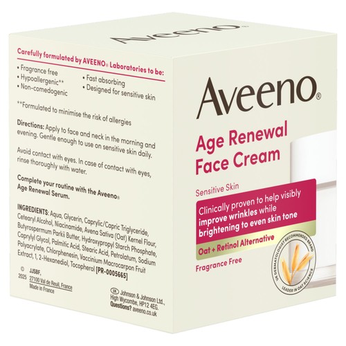 Aveeno Age Renewal Anti-Age Face Cream for Sensitive Skin thumbnail 6