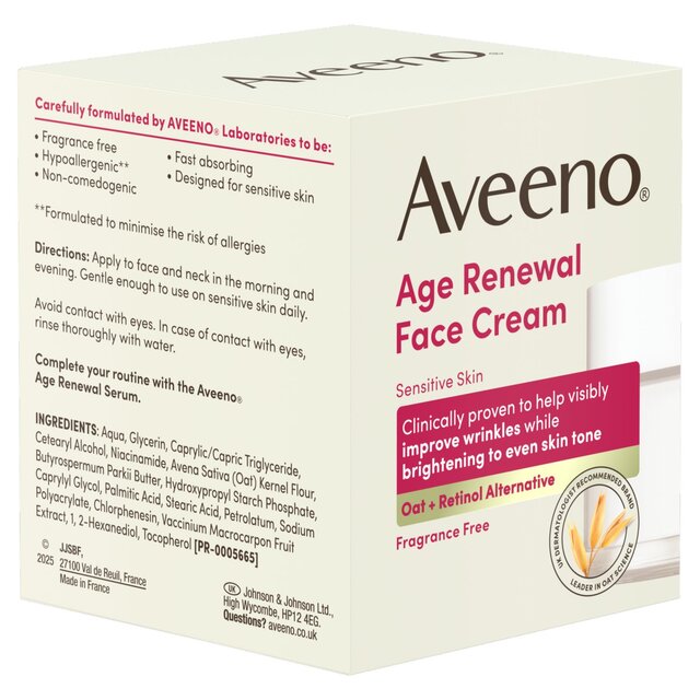 Aveeno Age Renewal Anti-Age Face Cream for Sensitive Skin thumbnail 3