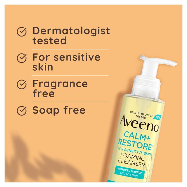 Aveeno Calm & Restore Foaming Cleanser for Sensitive Skin thumbnail 7