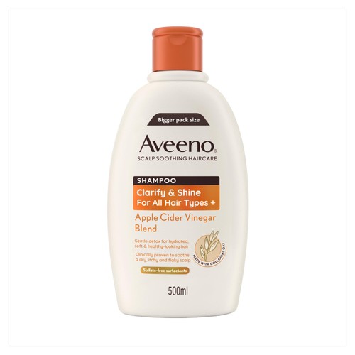 Aveeno Clarify & Shine Apple Cider Vinegar Shampoo for All Hair Types