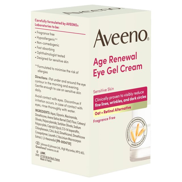 Aveeno Age Renewal Anti-Age Eye Cream Gel thumbnail 4