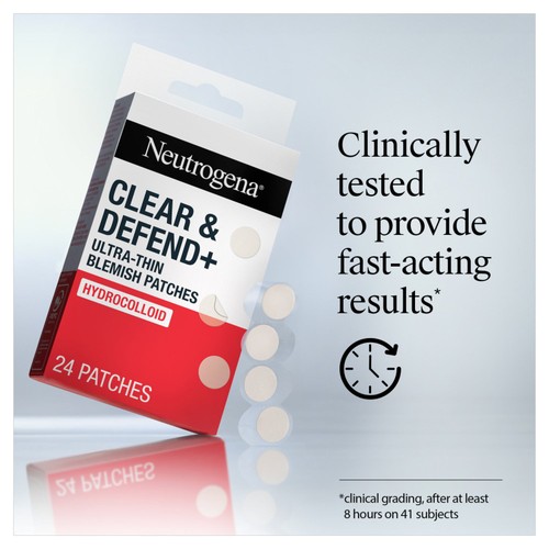 Neutrogena Clear & Defend + Ultra-Thin Blemish Patches, 24 Patches thumbnail 4