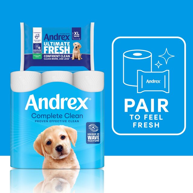 Andrex Ultimate Fresh Flushable XL Hygiene Wipes thumbnail 3