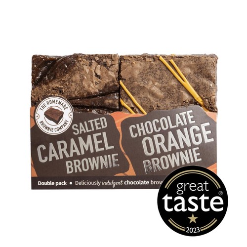 Homemade Brownie Co. GF  Salted Caramel & Chocolate Orange Brownie Twin
