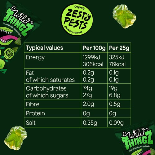 Wild Thingz Organic Sweets Zesty Pests thumbnail 4