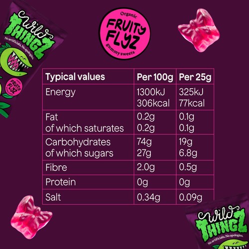 Wild Thingz Organic Sweets Fruity Flyers thumbnail 3
