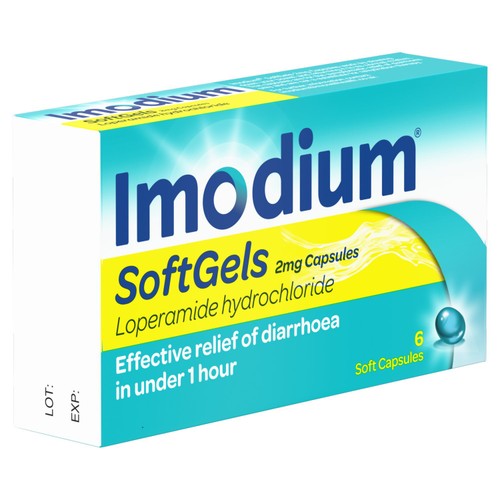 Imodium SoftGels 2mg Diarrhoea Relief Capsules thumbnail 2
