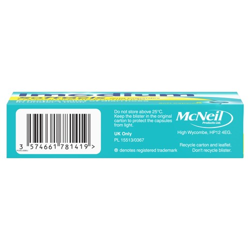 Imodium SoftGels 2mg Diarrhoea Relief Capsules thumbnail 3
