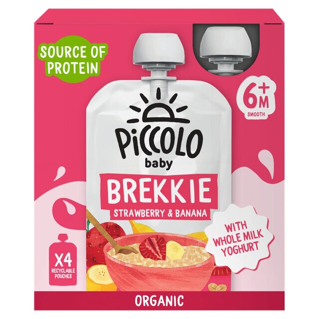 Piccolo Organic Strawberry & Banana Brekkie Multipack