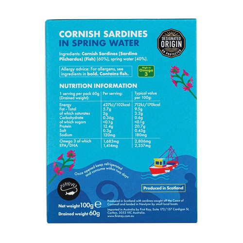 Fish4Ever Cornish Sardines in water thumbnail 2