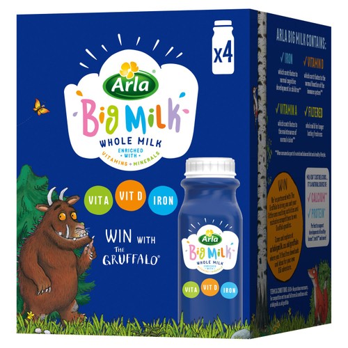 Arla Big Milk Fresh Whole Milk Vitamin Enriched for Kids thumbnail 2