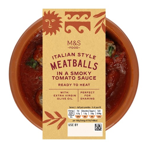 M&S Italian Style Meatballs Serves 2 thumbnail 2