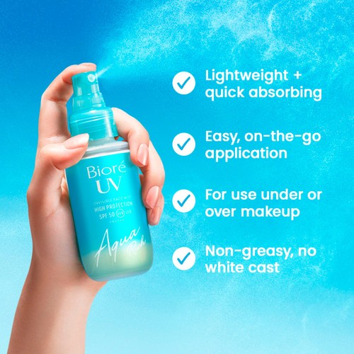 Biore UV Aqua Rich Invisible Face Mist SPF50 thumbnail 2