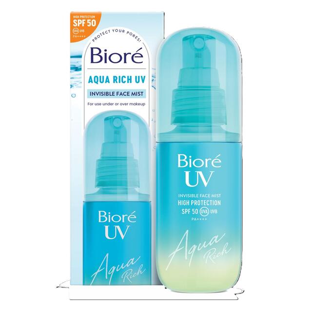 Biore Aqua Rich UV Invisible Face Mist SPF 50 thumbnail 2