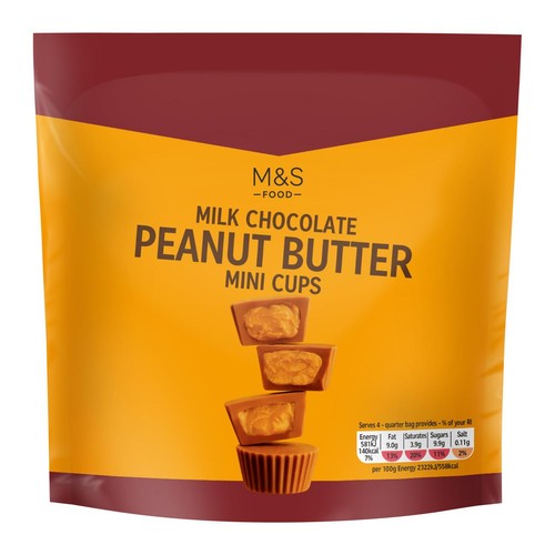 M&S Milk Chocolate Peanut Butter Mini Cups thumbnail 2
