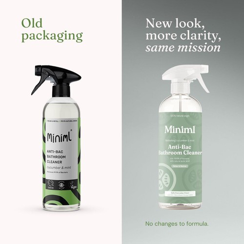 Miniml Cucumber & Mint  Anti-Bac Bathroom Cleaner Spray thumbnail 2