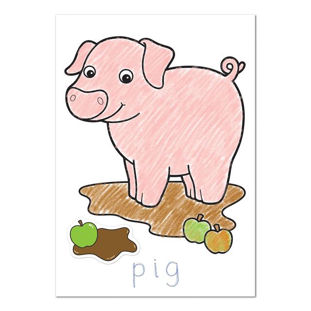 Orchard Toys Farmyard Sticker Colouring Book thumbnail 4