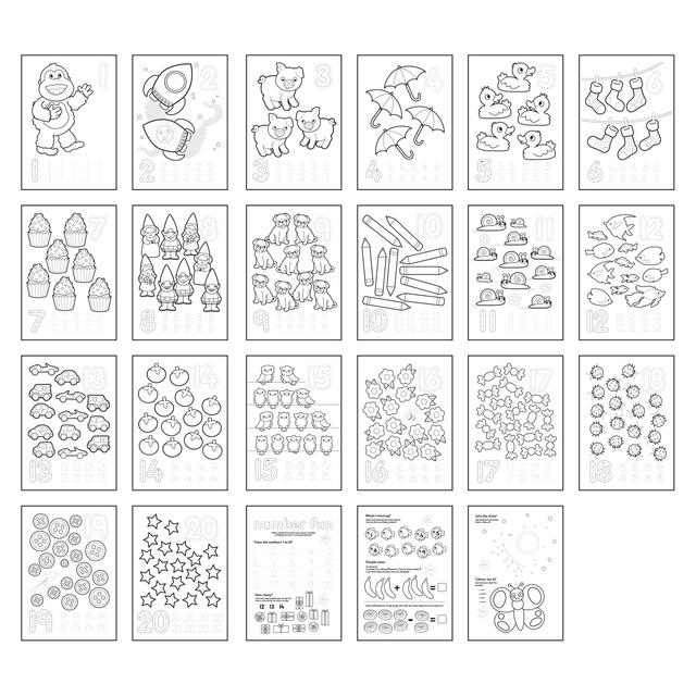 Orchard Toys 1-20 Sticker Colouring Book thumbnail 2