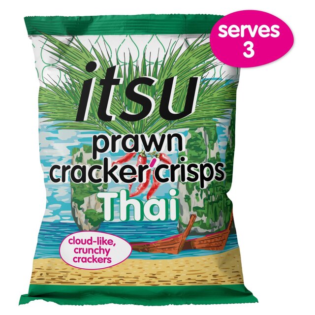 itsu Thai sweet chilli prawn cracker crisps sharing bag 60g