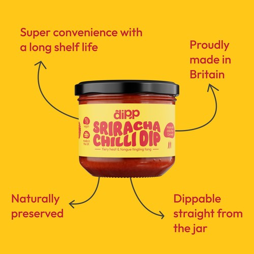 Dipp Dips Sriracha Chilli Dip thumbnail 2
