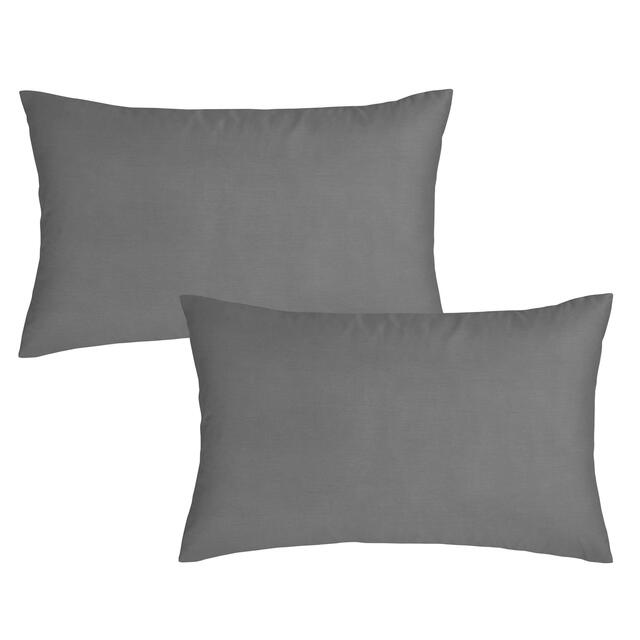 Bianca 180TC Egyptian Cotton Pillowcase Pair Charcoal thumbnail 4