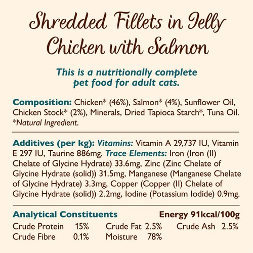 Lily's Kitchen Cat Shredded Fillets Chicken with Salmon in Jelly thumbnail 3