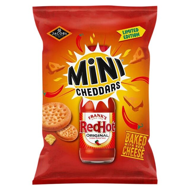 Jacob's Mini Cheddars Franks RedHot Original Baked Snacks Sharebag