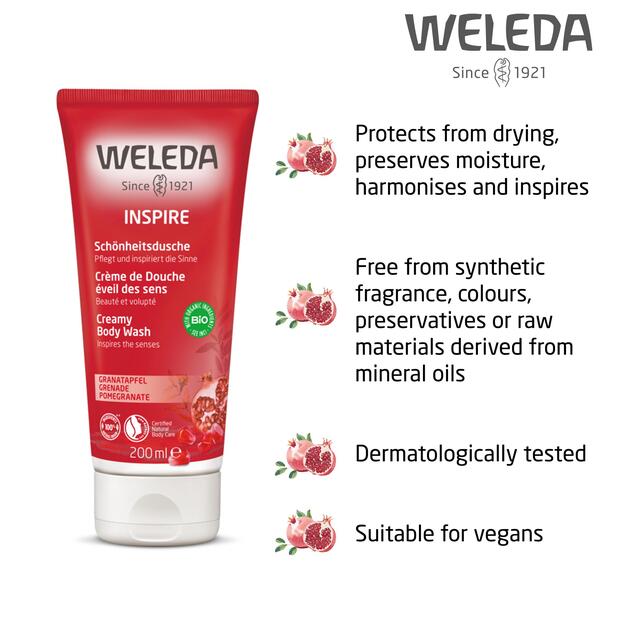 Weleda Pomegranate Inspire Creamy Vegan Body Wash thumbnail 2