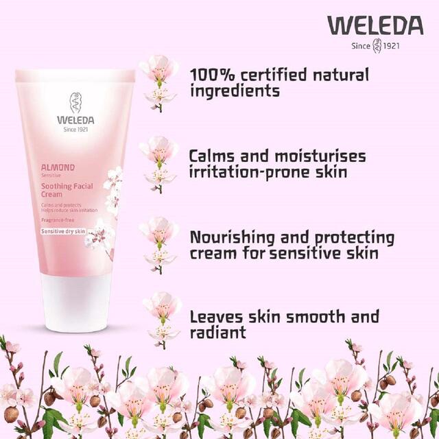 Weleda Sensitive Soothing Face Moisturiser Organic Almond Natural thumbnail 3
