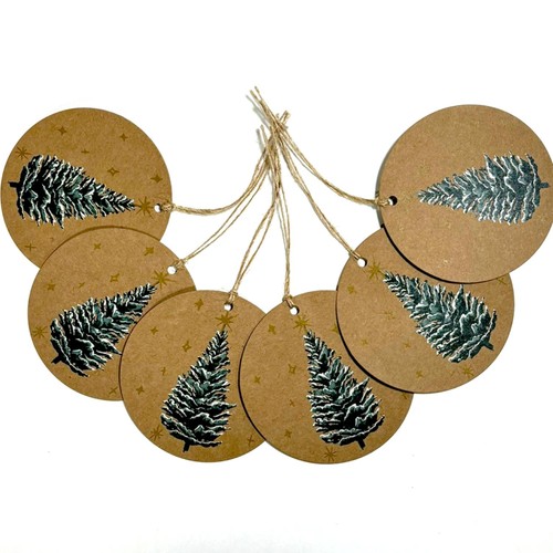 Tree Round Kraft Christmas Gift Tags thumbnail 3