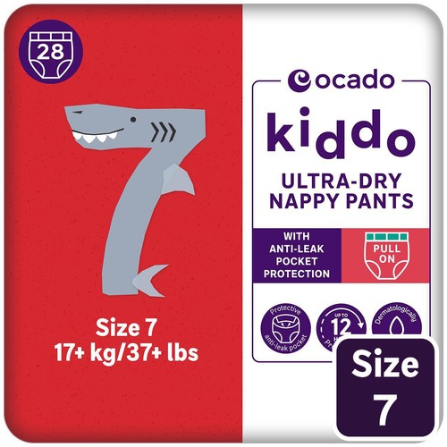 Ocado Kiddo Ultra-Dry Nappy Pants Size 7 (17+kg)