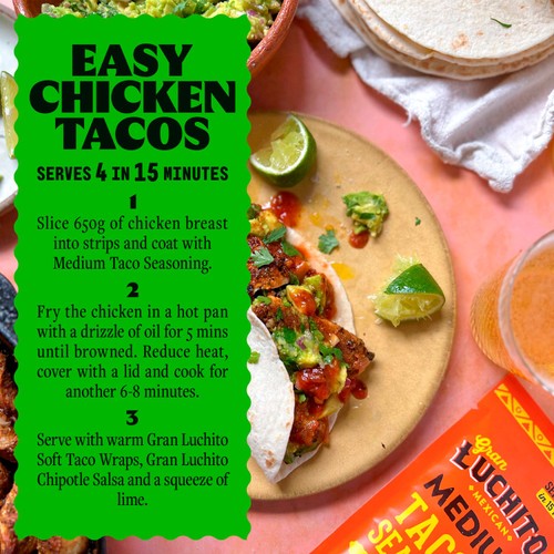 Gran Luchito 'Medium' Jalapeno & Cumin Fajita & Taco Seasoning Mix thumbnail 2