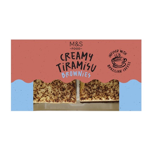 M&S Tiramisu Brownies Serves 2