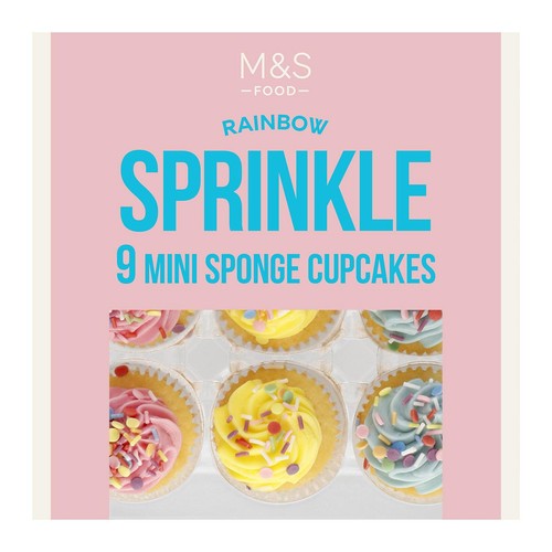 M&S 9 Sprinkle Cupcakes Serves 9