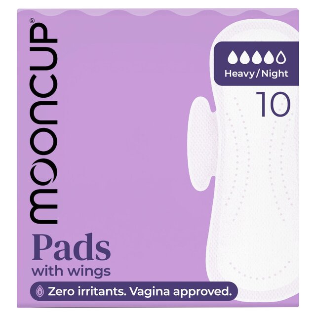 Mooncup Pads with Wings Heavy Night, Zero Irritants, Vagina Approved