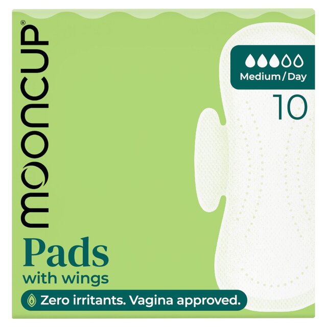 Mooncup Pads with Wings Medium Day, Zero Irritants, Vagina Approved