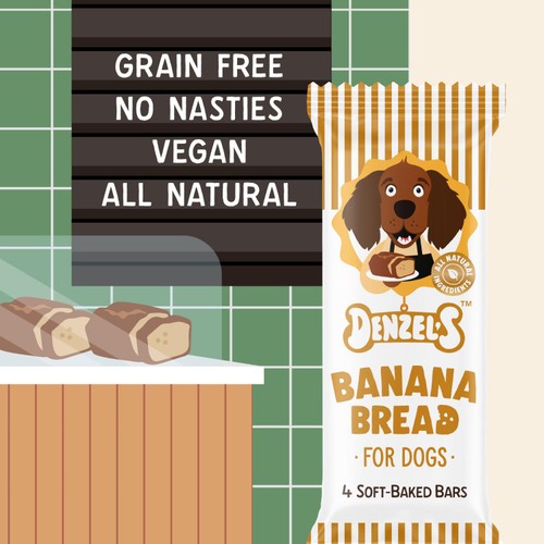 Denzels Banana Bread Soft-Baked Bars for Dogs thumbnail 2