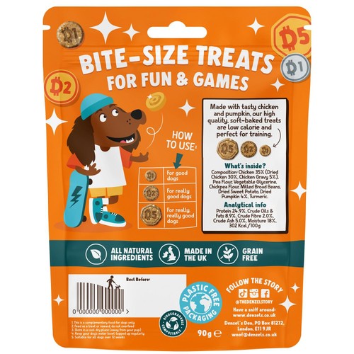 Denzel's Coins Chicken & Pumpkin Dog Treats thumbnail 2