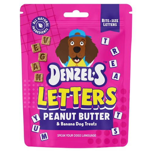 Denzel's Letters Peanut Butter & Banana Dog Treats