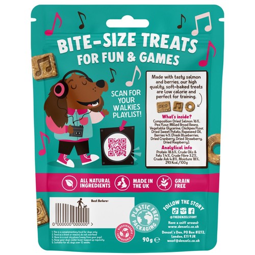 Denzel's Mixtapes Salmon & Berries Dog Treats thumbnail 2