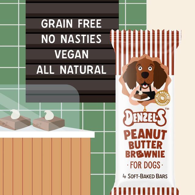 Denzel's Peanut Butter Brownie Soft Baked Bars for Dogs thumbnail 4