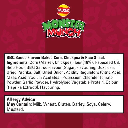 Monster Munch Walkers BBQ Sauce Multipack Chickpea Crisps thumbnail 8