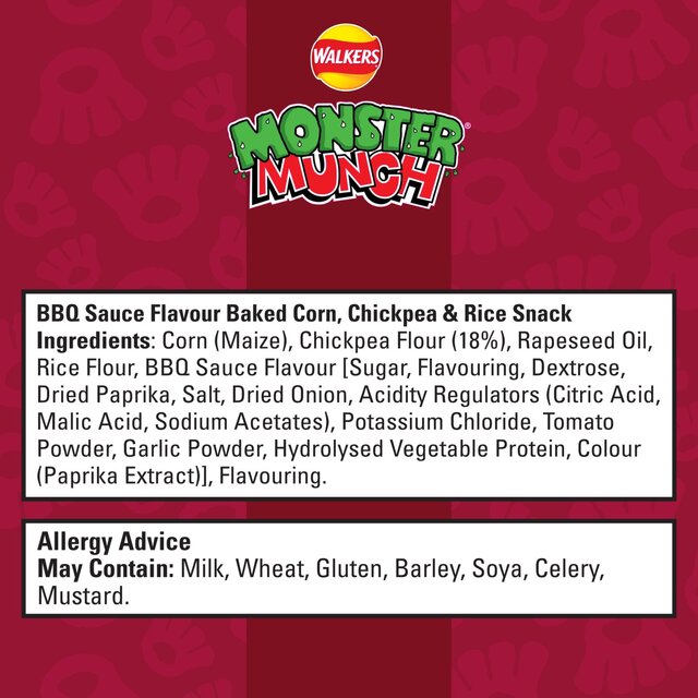Monster Munch Walkers BBQ Sauce Multipack Chickpea Crisps thumbnail 4