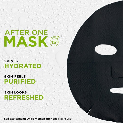 Garnier Pure Charcoal and Algae Hydrating Black Sheet Mask thumbnail 4