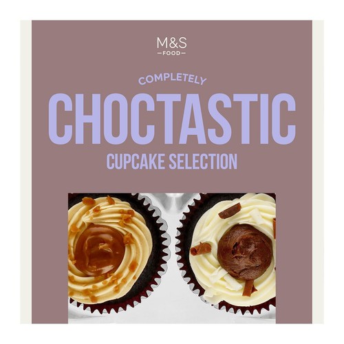 M&S 4 Chocolate & Caramel Cupcakes thumbnail 2